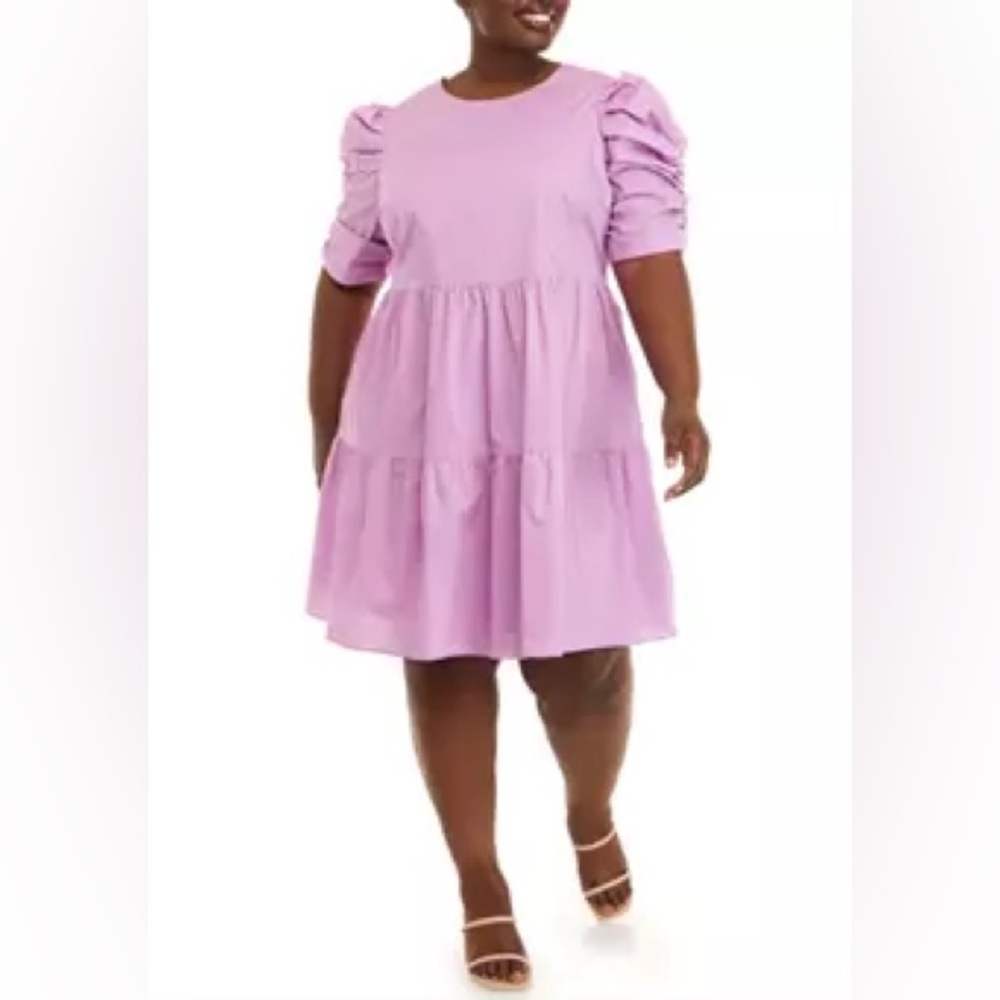 NWT ENGLISH FACTORY Pleated sleeve Midi Dress